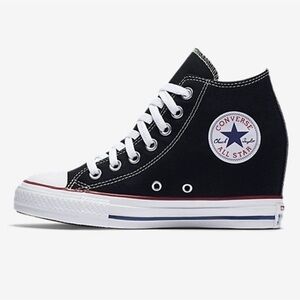 🖤Brand new! CONVERSE hidden wedge high top sneakers black Women 6